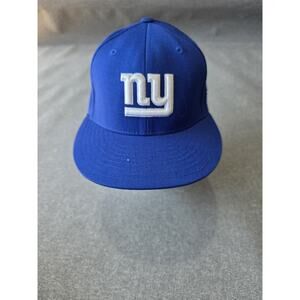 Vintage New York Giants Hat Cap Strap Back Mens One Size Blue NFL FDNY Y2K 7 3/8
